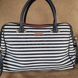 Kate Spade black and white striped bag